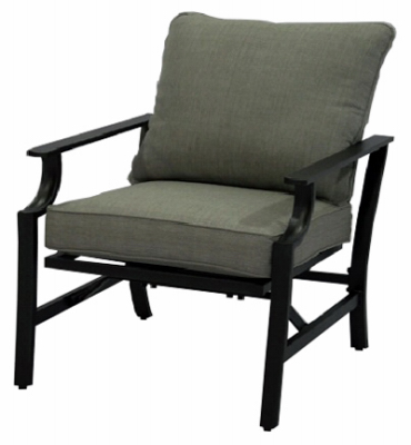 Four Seasons Courtyard BCE01120H60 Evanston Deep-Seating Patio Rocker Chair, Dove Gray Olefin With Gray Steel Frame