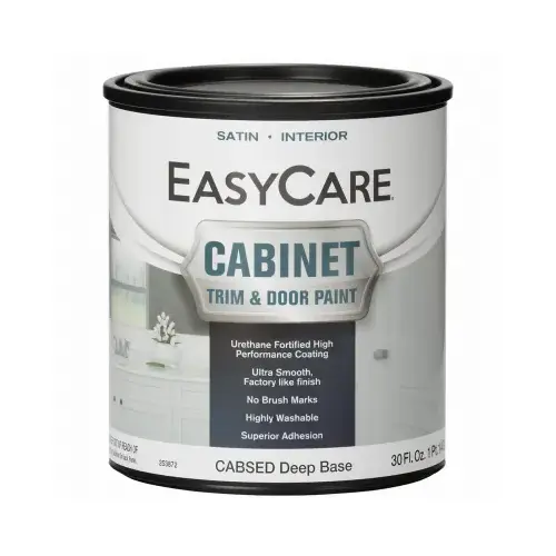 Cabinet Door & Trim Paint, Satin Finish, Deep Base, Acrylic Polyurethane, Qt.