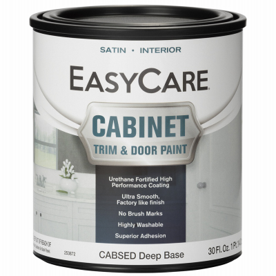 TRUE VALUE MFG COMPANY CABSED-QT Cabinet Door & Trim Paint, Satin Finish, Deep Base, Acrylic Polyurethane, Qt.