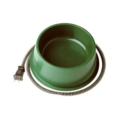 1 Qt. Plastic Heated Pet Bowl Green