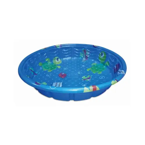 Wading Pool, Blue Fish Print, 45-In. Round