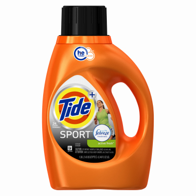 TIDE 87515 Liquid HE Sport Laundry Detergent With Febreze, 46-oz.