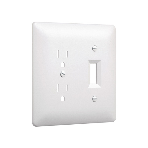 RACO INCORPORATED MW2400W TayMac Masque 2000 Series Duplex Toggle Wall Plate, 2 Gang, White  pack of 5