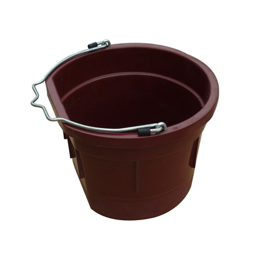 Utility Bucket, Flat Sided, Deep Red Resin, 8-Qts.