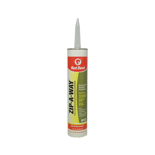 ZIP-A-WAY Removable Sealant, Clear, 10 to 100 deg F, 10.1 oz