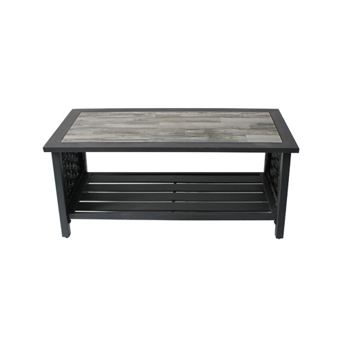 Carrington Coffee Table, Aluminum/Woven