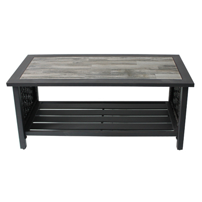 WOODARD, LLC RXTV-1822-CT Carrington Coffee Table, Aluminum/Woven