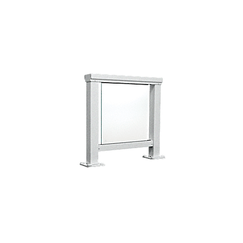 Silver Metallic 200 Series Aluminum Glass Railing System Large Showroom Display - No Base
