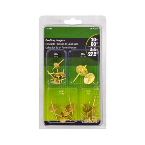 HILLMAN FASTENERS 121083 One Step Picture Hangers, 18Pc.