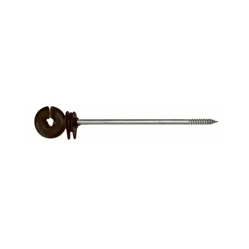 POWERFIELDS P-IRI6 Wood Post 6-In. Screw-In Insulators, Black.