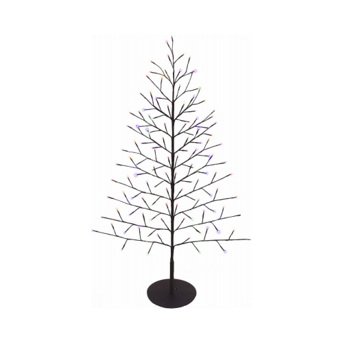 Christmas Lawn Decor, Bare Branch Wall Tree, 124 Twinkling Multi-Color LED Lights, 50-In.