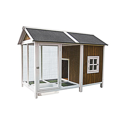 MY BACKYARD FARM DDP-1559S Duck House with Pond, Brown, 70.08 x 39.37 x 50-In.