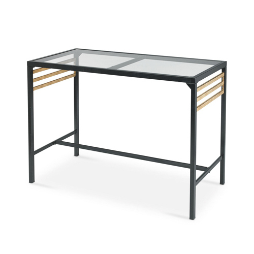 Claremont Patio Bar Table, Glass Top, 56 x 28 x 40.55-In.