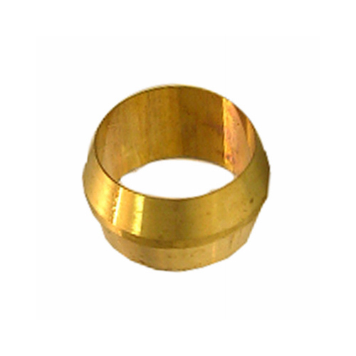 Pipe Fitting, Compression Sleeve, Brass, 1/4-In., 2-Pc.