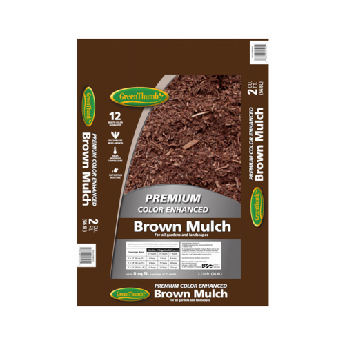 Green Thumb BG2CFDMBRGT Colored Mulch, Brown, 2-Cu. Ft.