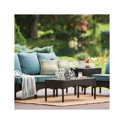 Four Seasons Courtyard 710.217.000 Sanibel 6-Pc. Sectional Seating Set, Powder-Coated Steel Frame, Cushions + Pillows