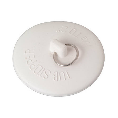 Master Plumber 225-078 Tub Stopper with Metal Ring, Rubber