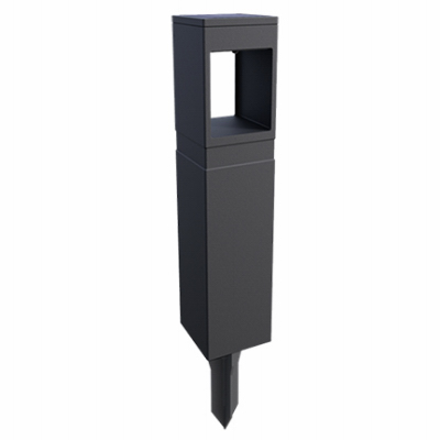 RIMPORTS LLC GL39535 Solar LED Bollard Light, Black Plastic