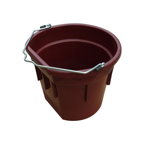 QINGDAO HUATIAN HAND TRUCK MR20QTP/FSB-BRK RED Utility Bucket, Flat Sided, Deep Red Resin, 20-Qts.