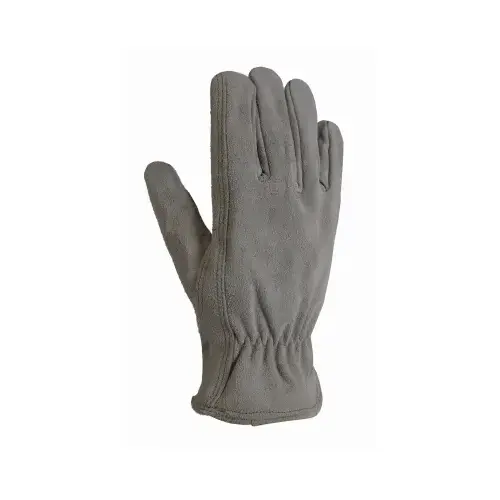 Work Gloves, Cowhide Suede Leather, Men's Medium