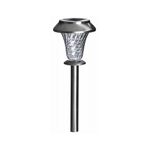 RIMPORTS LLC GL39542 Solar LED Path Lights, Stainless Steel  pack of 4