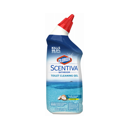 CLOROX 31788 Scentiva Toilet Bowl Cleaning Gel, Pacific Breeze & Coconut, 24-oz.