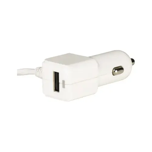 USB Car Charger, DC, White