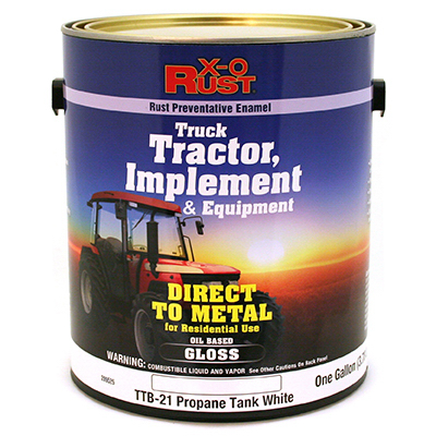 TRUE VALUE MFG COMPANY TTB21-GL Truck, Tractor, Implement & Equipment Enamel, Propane Tank White, Gallon