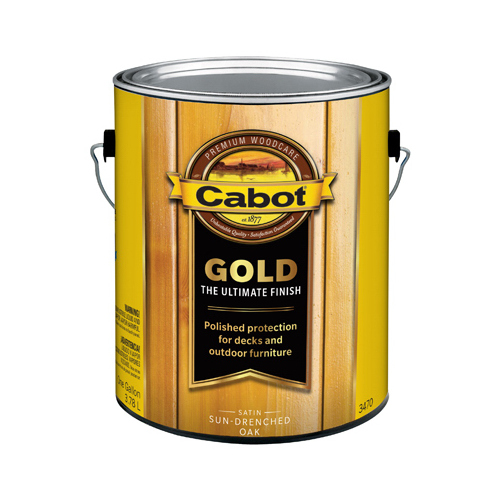 CABOT/VALSPAR CORP 3470-07 Gold Ultimate Exterior Wood Finish, Drenched Oak, 1-Gallon