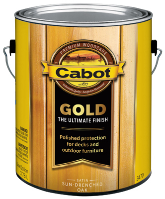 CABOT/VALSPAR CORP 3470-07 Gold Ultimate Exterior Wood Finish, Drenched Oak, 1-Gallon