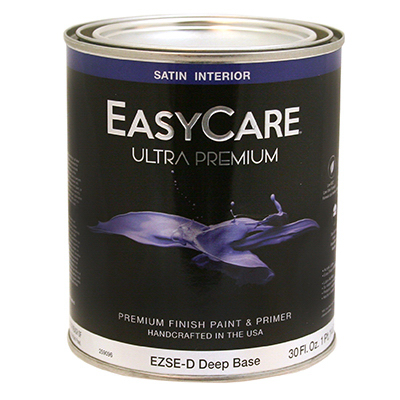 TRUE VALUE MFG COMPANY EZSED-QT Ultra Premium Interior Latex Paint & Primer, Deep Base Satin, 1-Qt.