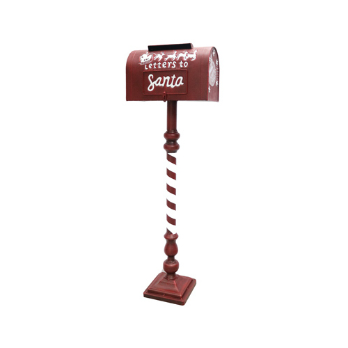 Santa Mailbox, Dark Red, 40-In.