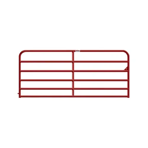 Heavy-Duty Gate, 144 in W Gate, 50 in H Gate, 16 ga Frame Tube/Channel, Steel Frame, Red