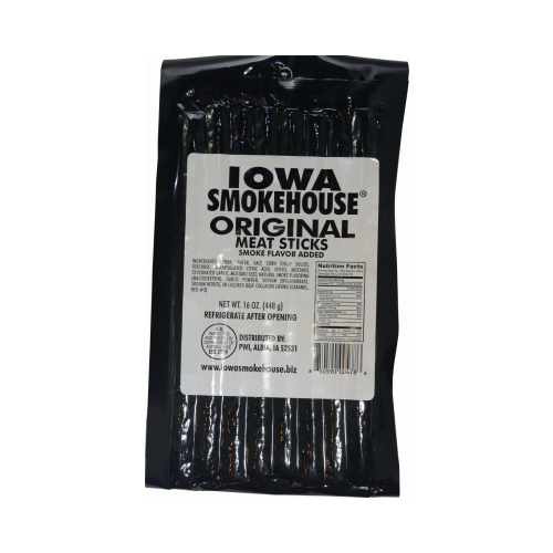 IOWA SMOKEHOUSE/PREFERRED WHOLESALE IS-16MSN Meat Sticks, Original, 16-oz.