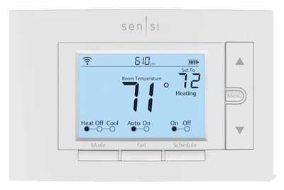 Emerson ST55 Smart Thermostat Sensi Built In WiFi Heating and Cooling Push Buttons White