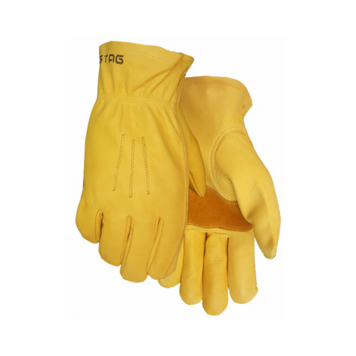Fencing Work Gloves, Premium Gold Cowhide Leather, Men's XL