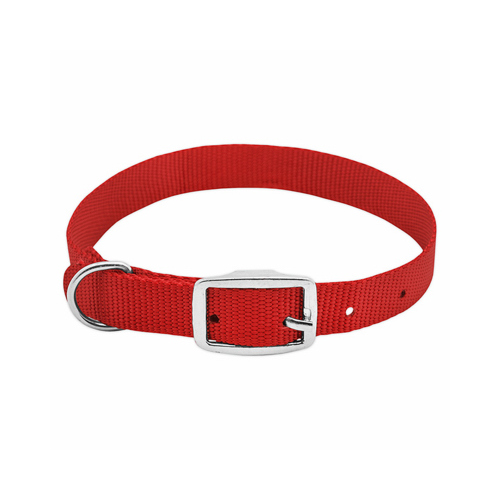 Pet Expert PE223995 Dog Collar, Adjustable, Red Nylon, 3/4 x 17 to 20-In.