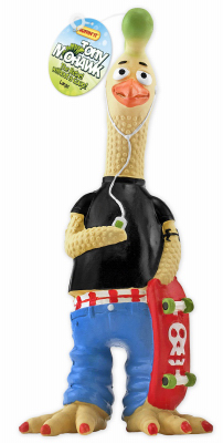 Ruffin It 80536 Dog Toy, L, Tony Mohawk Chicken, Rubber