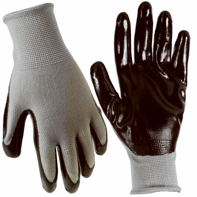 Big Time Products 9108-26 Extra Grip Glove, Nitrile Palm, Black & Gray, XL