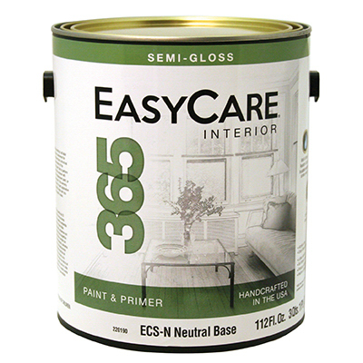 TRUE VALUE MFG COMPANY ECSN-GL 365 Interior Wall Paint & Primer, Neutral Base Latex Semi-Gloss, 1 Gallon