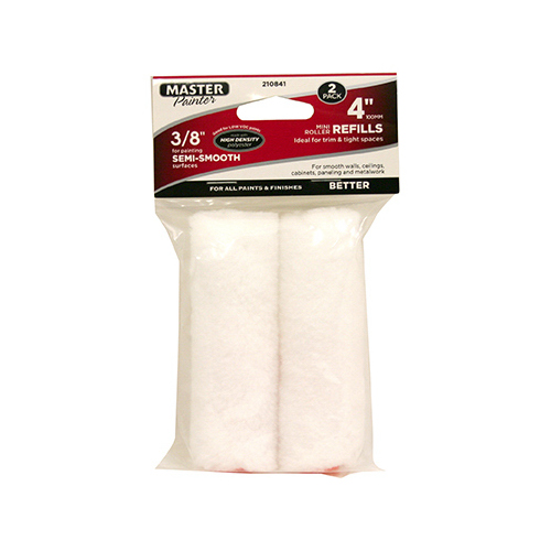 TRUE VALUE APPLICATORS 60127TV Paint Roller Cover, White Knit, 3/8In