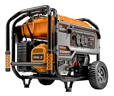 GENERAC POWER SYSTEMS, INC. 7162 Portable Generator, Electric-Start, 8000-Watt Running Power