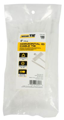 ECM INDUSTRIES LLC CTID4-18100 Horizontal ID Cable Tie, 4-In - pack of 100