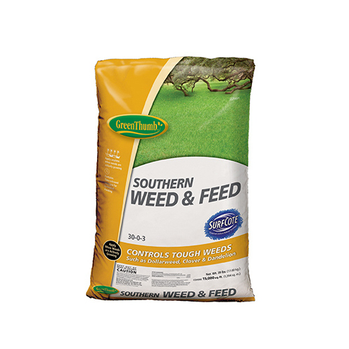 Southern Weed & Feed, 30-0-3 Formula, 15,000-Sq. Ft. Coverage