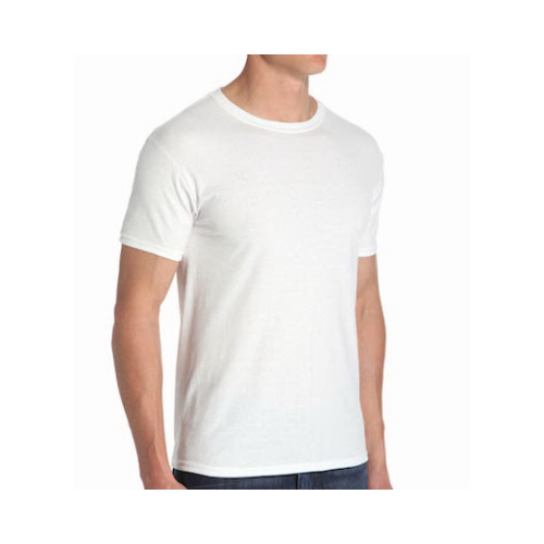 HANESBRANDS INC 2135-L Men's T-Shirt, Crew Neck, White, Large  pack of 3