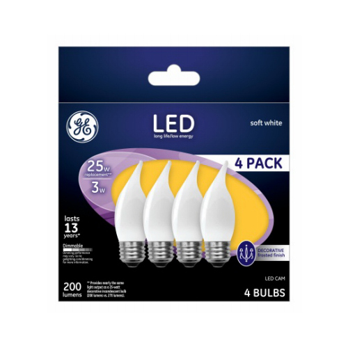 Decorative LED Light Bulbs, Frosted, 2.5-Watts, 200 Lumens - pack of 4