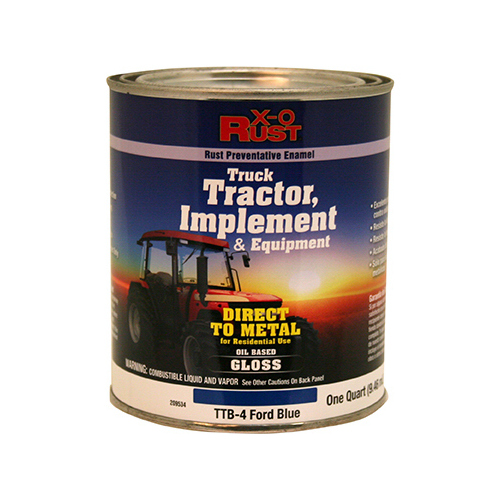 Rust-Preventative Paint & Primer, Direct to Metal, Truck, Tractor, Implement & Equipment, Ford Blue, 1-Qt.