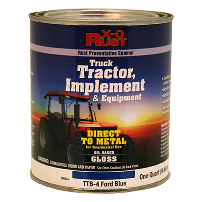 TRUE VALUE MFG COMPANY TTB4-QT Rust-Preventative Paint & Primer, Direct to Metal, Truck, Tractor, Implement & Equipment, Ford Blue, 1-Qt.