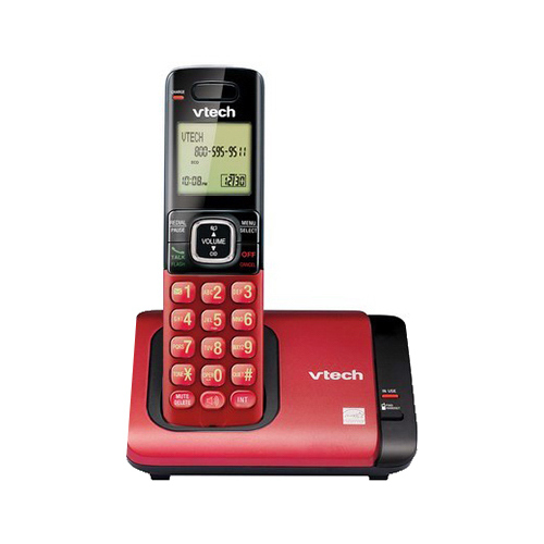 VTECH COMMUNICATIONS CS6719-16 Cordless Phone System, Caller ID/Call Waiting, Red