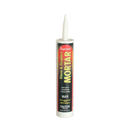 Fireplace Stove Mortar, Opaque Black, 10.3 oz Cart